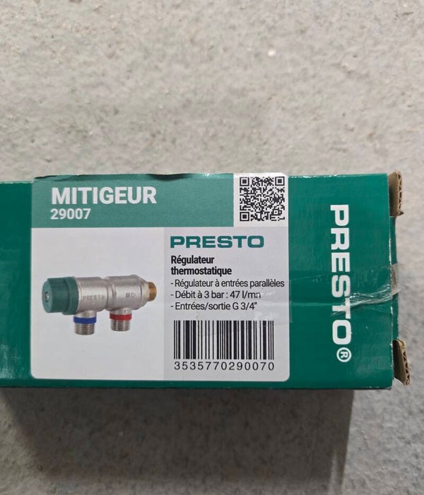 Mitigeur régulateur Thermostatique De Sécurité Pour Lavabo 29007 plomberie presto