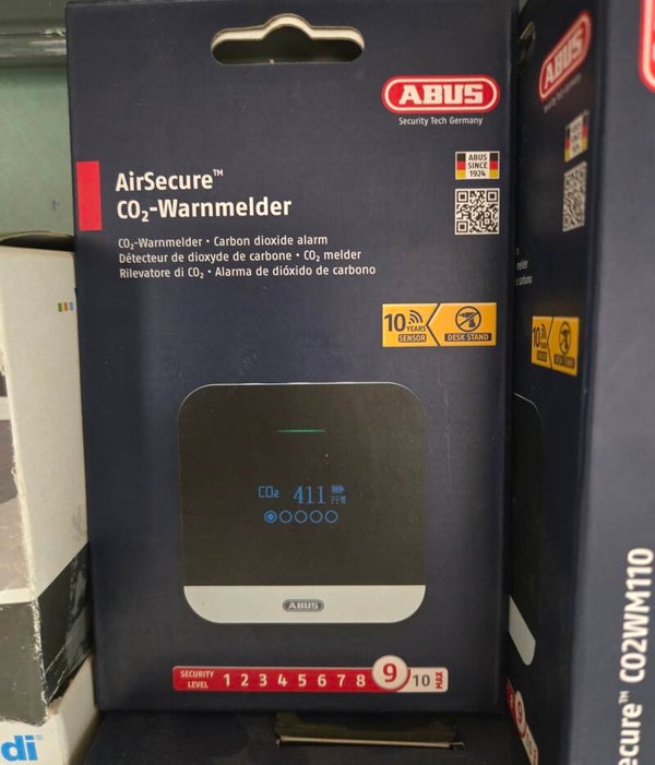 Abus Detecteur De Co2 Co2wm110 dioxyde de carbone qualité de l'air humidité