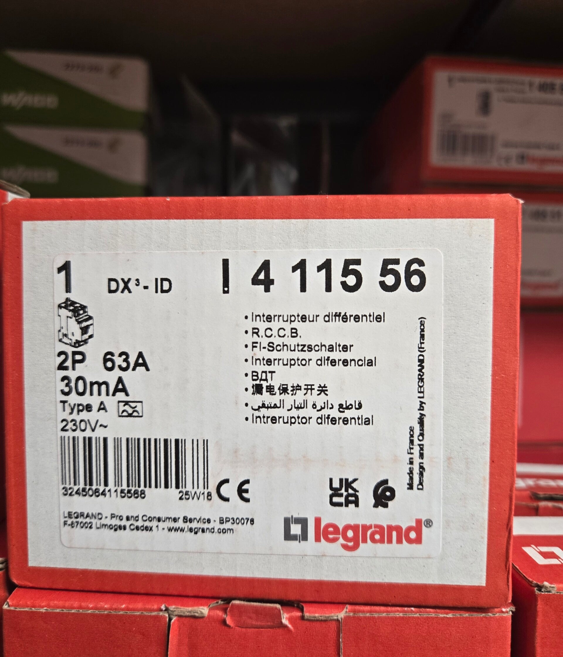 LEGRAND DX3 Interrupteur différentiel 63A 30mA type A 230V - 411556