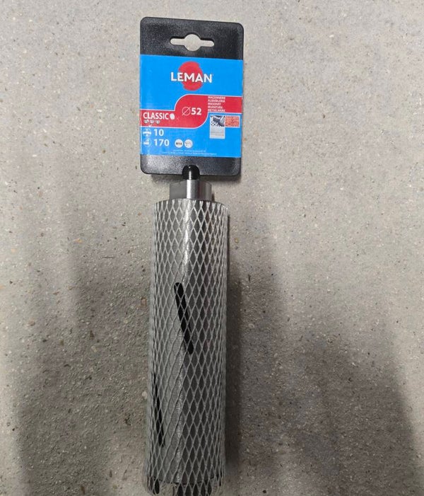 LEMAN  Couronne diamantée pour perçage à sec - Ø 52 mm - L. 170 mm