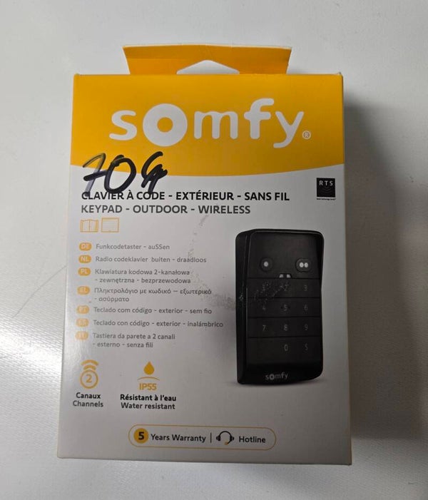Clavier à code RTS pour portail et/ou porte de garage motorisés radio RTS Somfy 1860916 elec