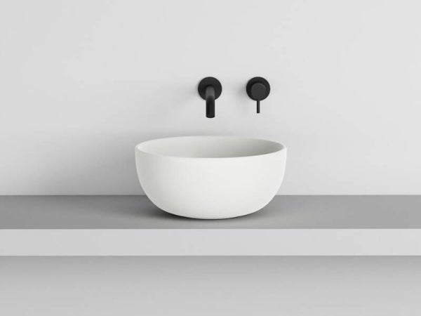 Vasque à poser design architecte sans trop-plein ø40 cm Ø 40 x 18 h cielo