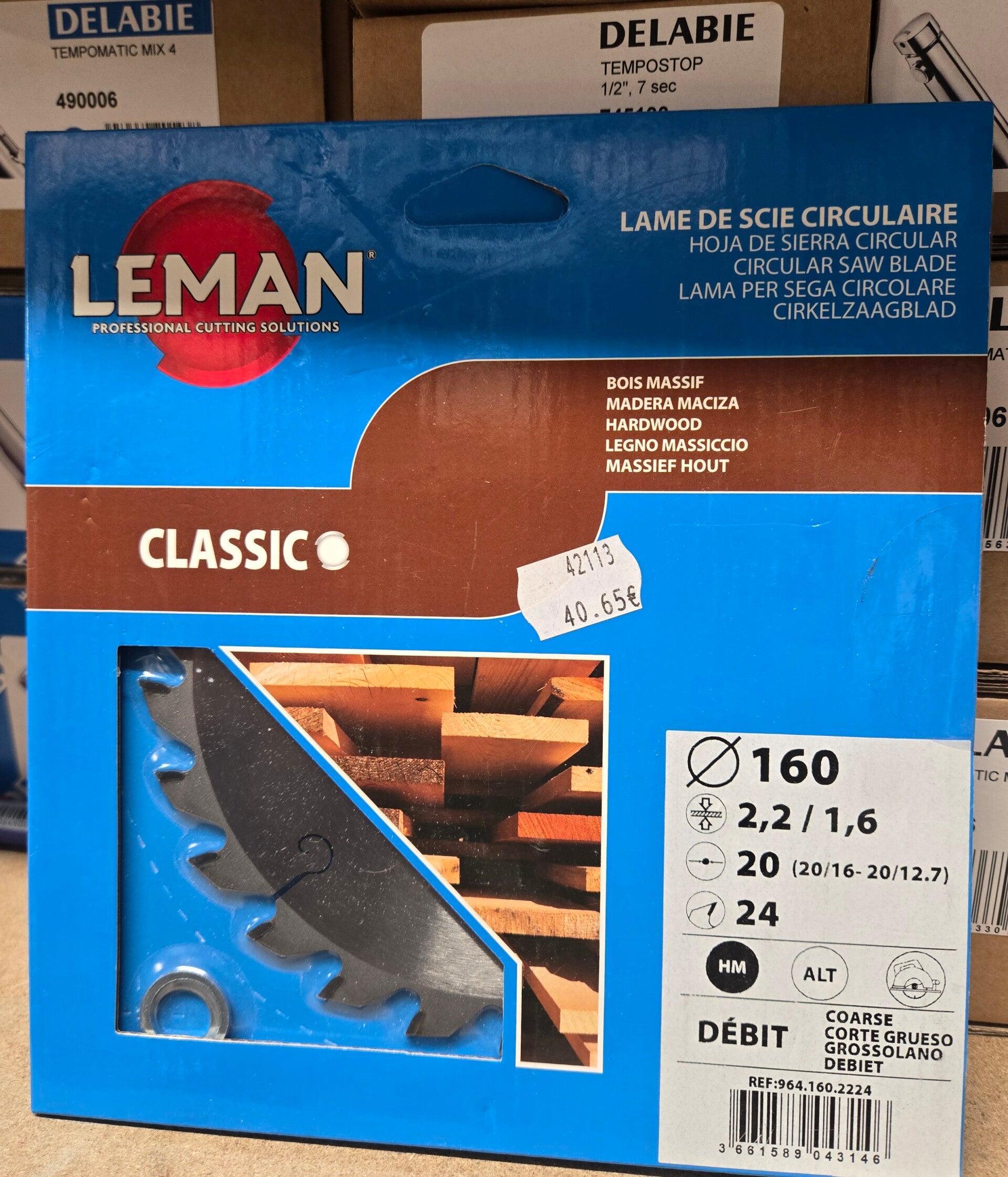 LEMAN Lame scie circulaire pour machines portative Classic ø 160 Alésage 20 Ep. 2,2/1,6 Nbrnts 24 - Lame de scie