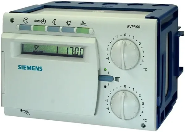Régulateur chauffage programmable 2 circuits + ECS Réf RVP360 / S55370-C139 SIEMENS Référence : 7204234
