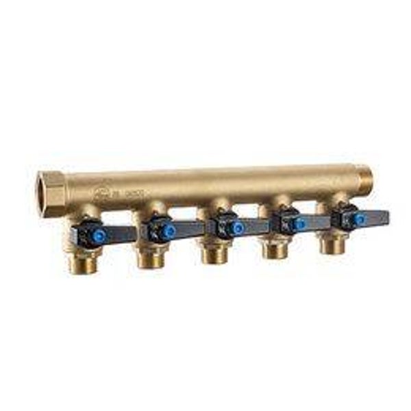 Collecteur sanitaires 3/4" 5 vannes intégrées 1/2" - PB TUB