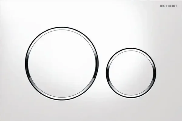 Geberit Sigma 20 plaque de déclenchement 115882KJ1 blanc / chromé brillant