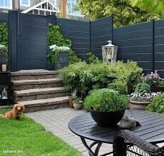 Lame poteau platine clôture klosup décor klos up ajouré pleine persienne RAL 76 gris cloture