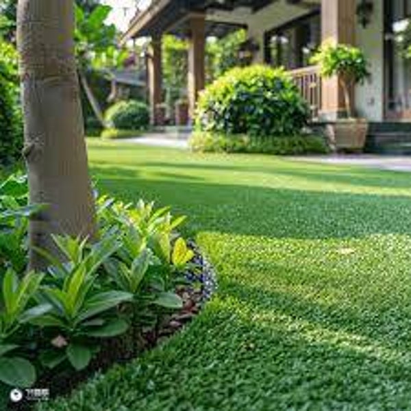 Gazon artificiel vert fibres 25 mm drainage rapide 1 x 4 m