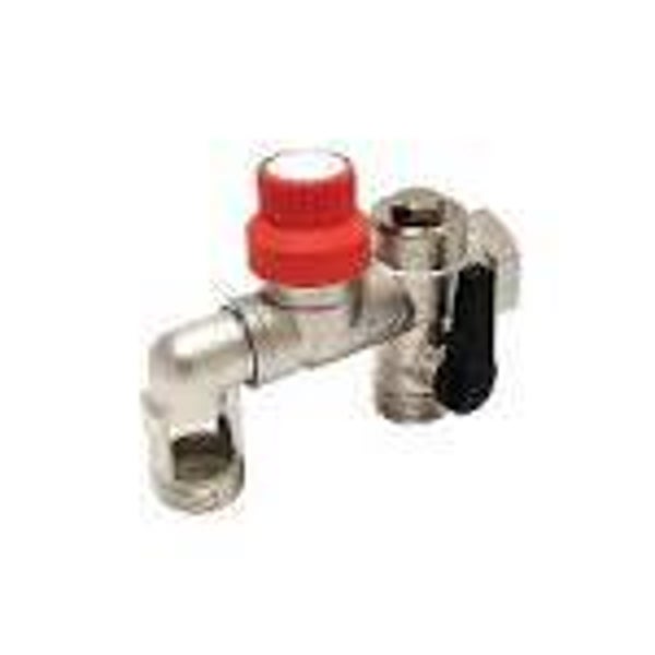 Groupe de sécurité coudé en bronze D26X34 pour alimentation horizontale réf 888108 1 pouce plomberie