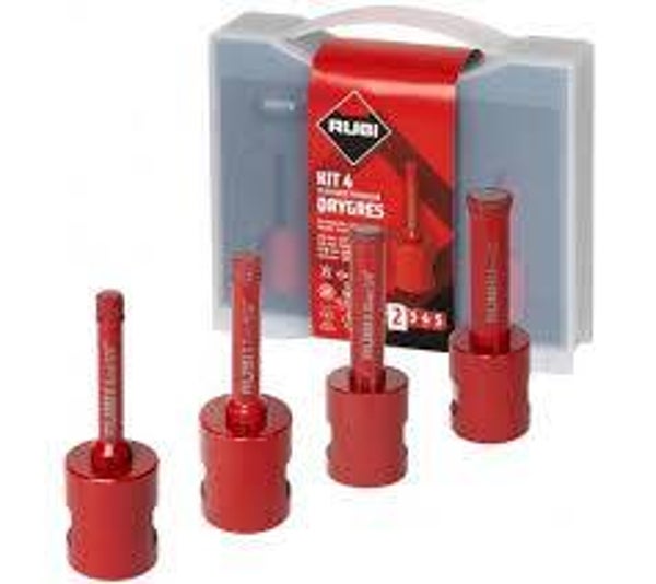 KIT 4 Trépans diamantés Mini Drygres Premium RUBI