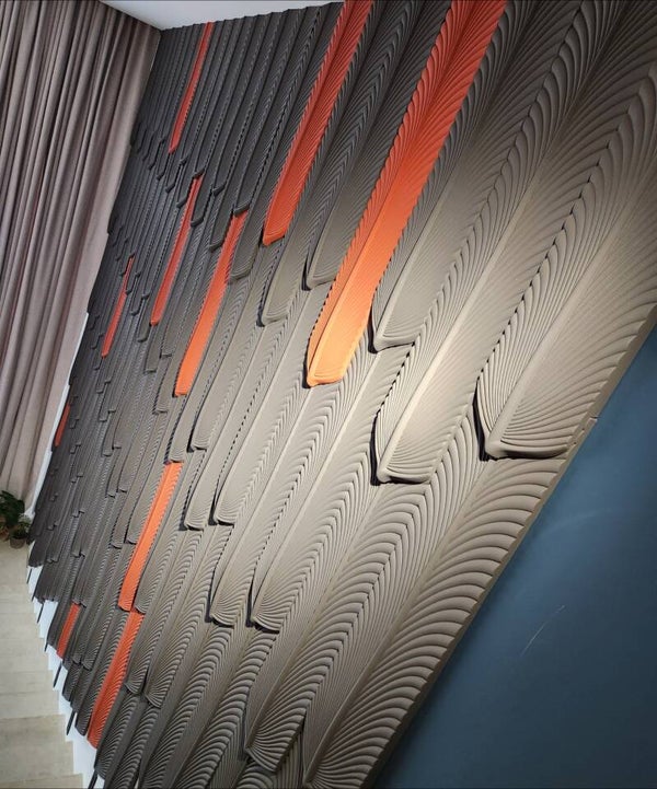 Panneau Mural 3d relief intérieur extérieur en polyuréthane design 90x20