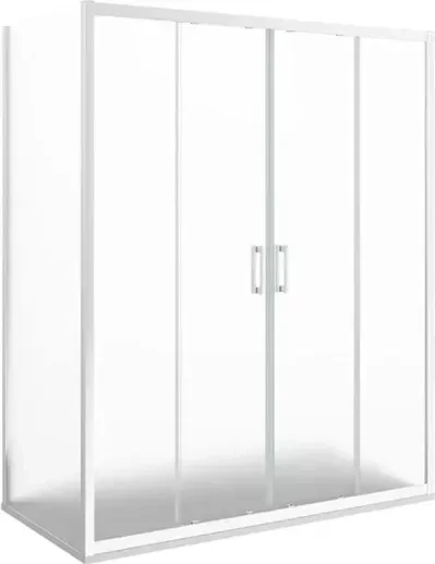 Paroi de douche porte 168 - 174 cm blanc MARQUE ORVIF professionnelle