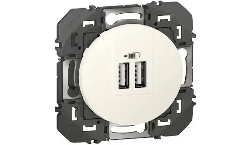Dooxie chargeur 2 usb a+a 2.4a 12 w blanc (095227)
