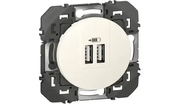Dooxie chargeur 2 usb a+a 2.4a 12 w blanc (095227)