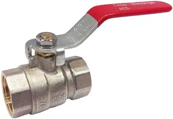 Vanne laiton 2 POUCES 1/4 tour femelle-femelle 50-60 rouge