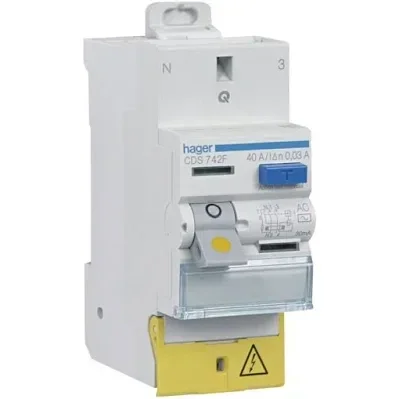HAGER Interrupteur différentiel 63A 30mA type A 230V - CDA765F