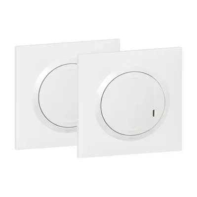 Legrand 600692 Prêt à poser dooxie créer un va-et-vient avec 1 commande sans fil et 1 interrupteur 230V~ livré complet blanc Référence: LEG600692
