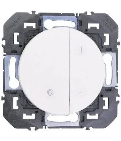 Variateur toutes lampes Dooxie - 2 fils sans neutre - Blanc Référence : 095210