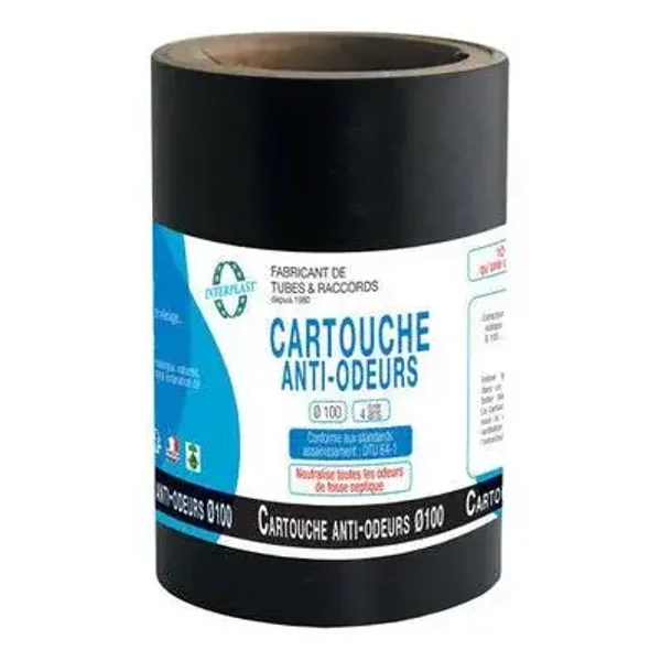 CARTOUCHE ANTI ODEURS Ø100 POUR FOSSES SEPTIQUES, POSTE DE RELEVAGE, TOUTES EAUX assainissement