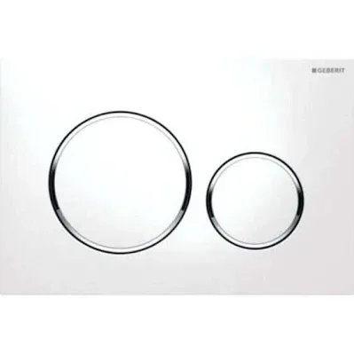 Geberit Sigma 20 plaque de déclenchement 115882KJ1 blanc / chromé brillant