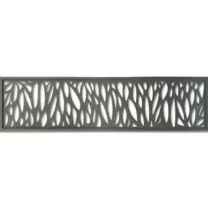 Décor Feuilles Neva L.179 x H.44 cm aluminium gris