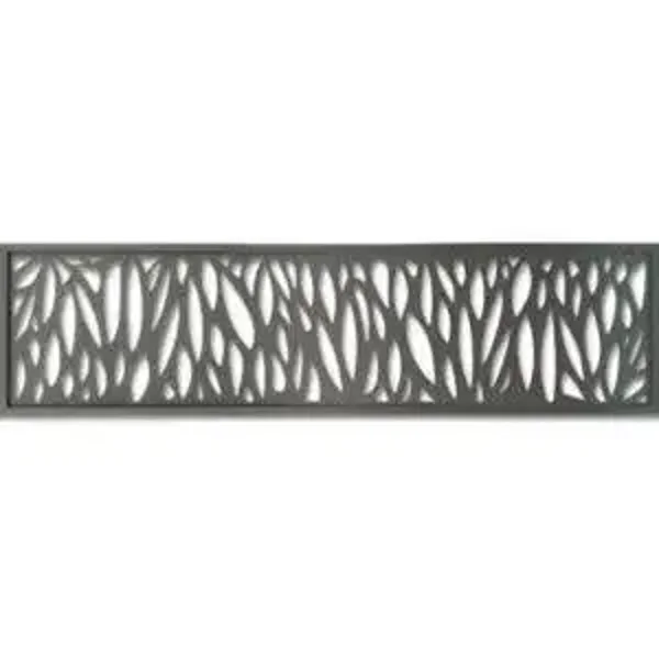 Décor Feuilles Neva L.179 x H.44 cm aluminium gris