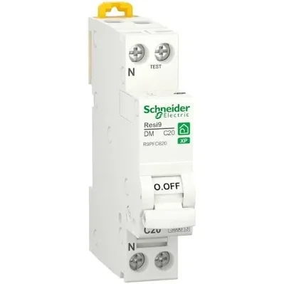 Disjoncteur modulaire 20A courbe C Resi9 XP, SCHNEIDER ELECTRIC
