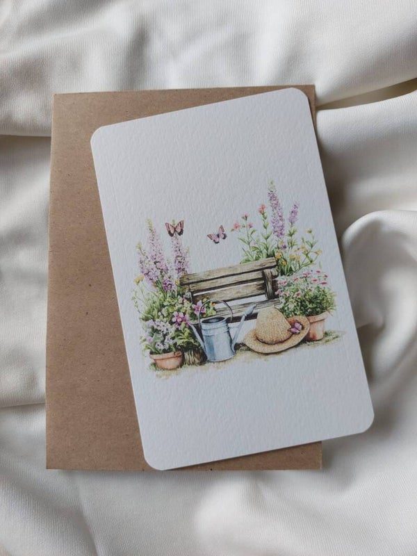 Kaart | Bloemen en hoed