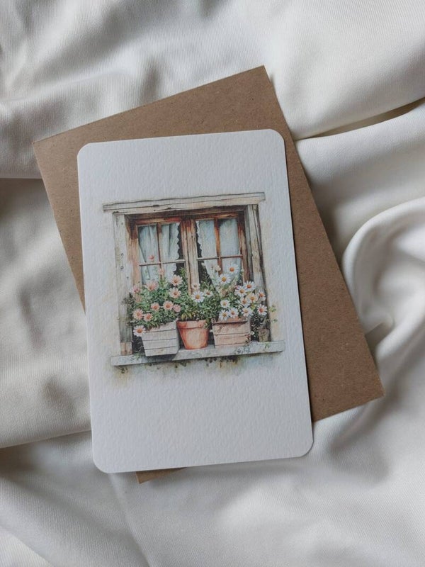 Kaart | Bloemen raam