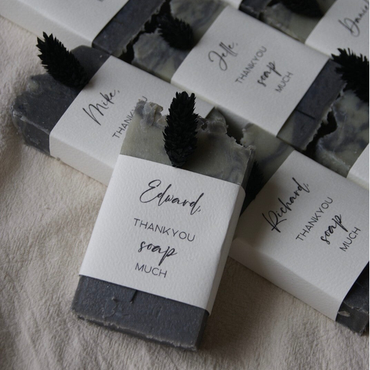 Gepersonaliseerd zeepbedankje
