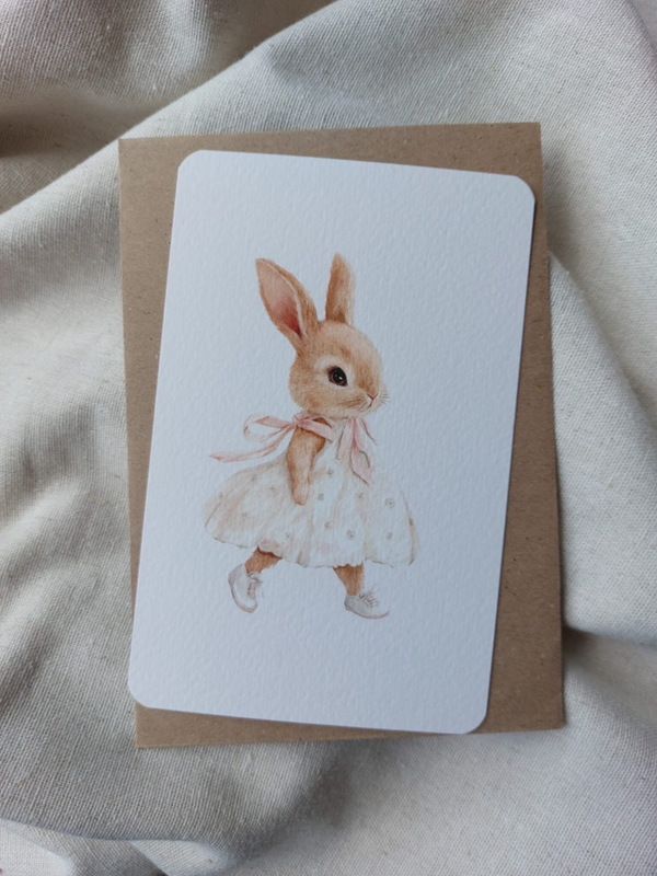 Kaart | Konijn in jurk