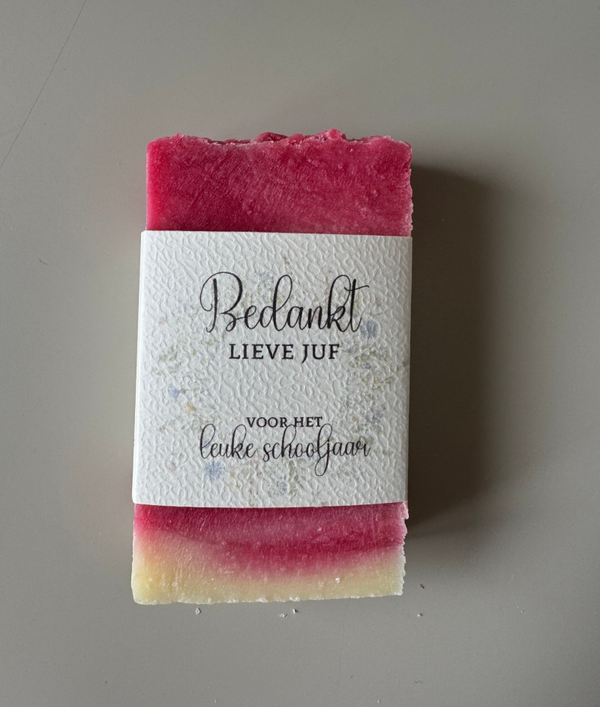 Bedankje juf | Zeepje 'Bedankt lieve juf'