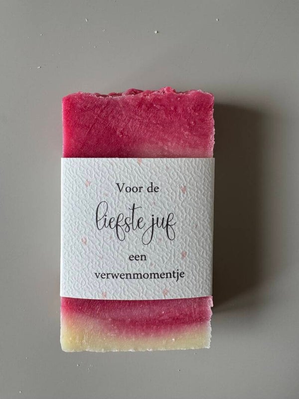 Bedankje juf | Zeepje 'Voor de liefste juf'