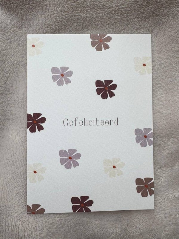 Kaart | Gefeliciteerd bloemen