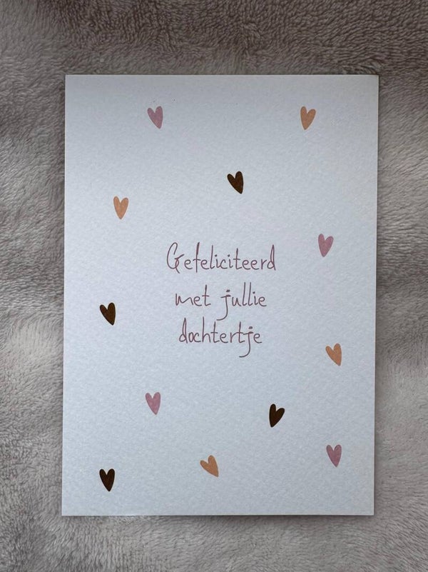 Kaart | Gefeliciteerd met jullie dochtertje