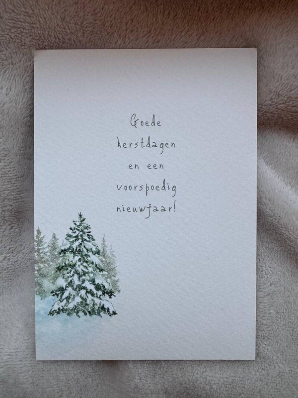 Kerstkaart | Goede kerstdagen boom
