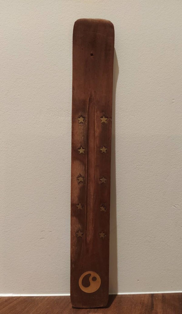 wierook plankje hout - Ying Yang