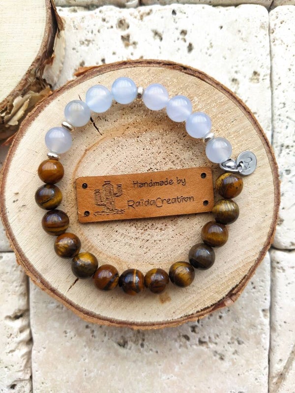 Blauwe Chalcedoon/ Tijgeroog - Dua serie