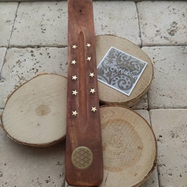 wierook plankje hout - Flower of life