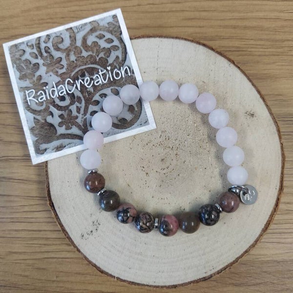 Rhodoniet/ Rozenkwarts (mat)