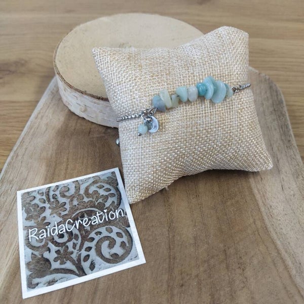 Amazoniet armband - Schuifsluiting