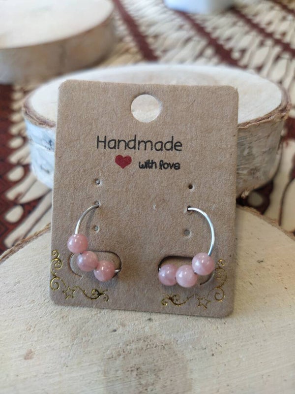 Rhodochrosiet oorbellen