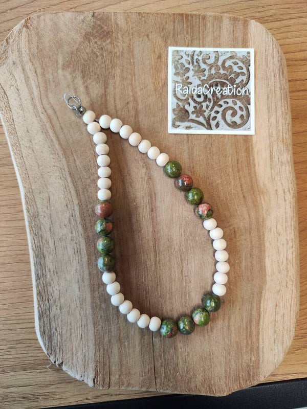 Phone cord - Unakiet met naturel hout