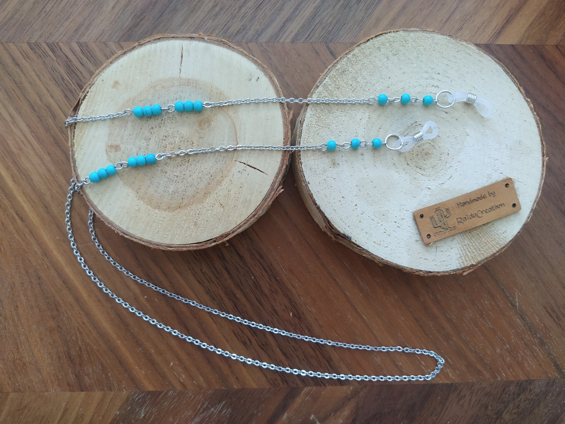 Brilkoordje - Turkoois (wit)