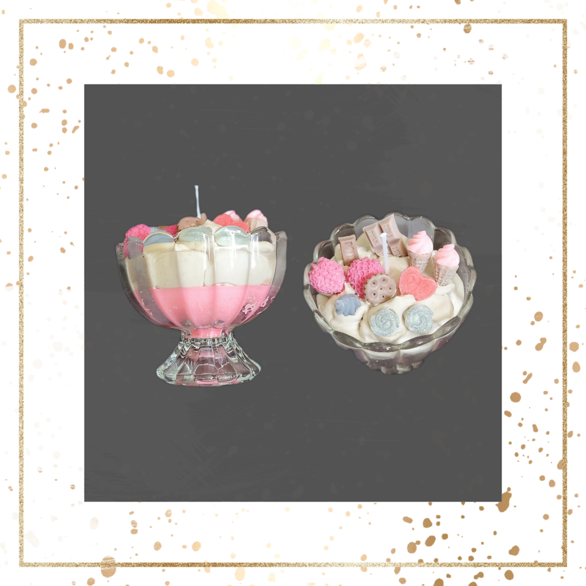 Ice-cream sundae candle