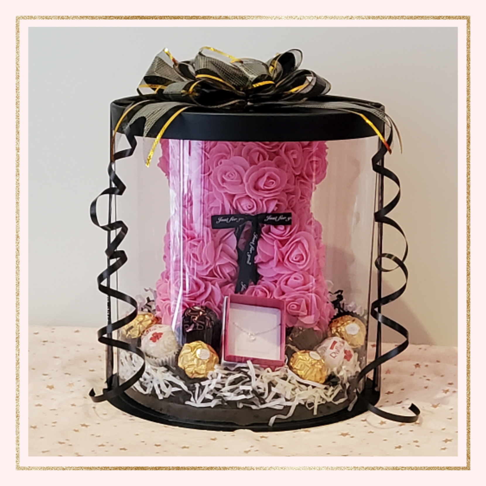 The "Eternal Love" Rose Bear & Jewelry Display