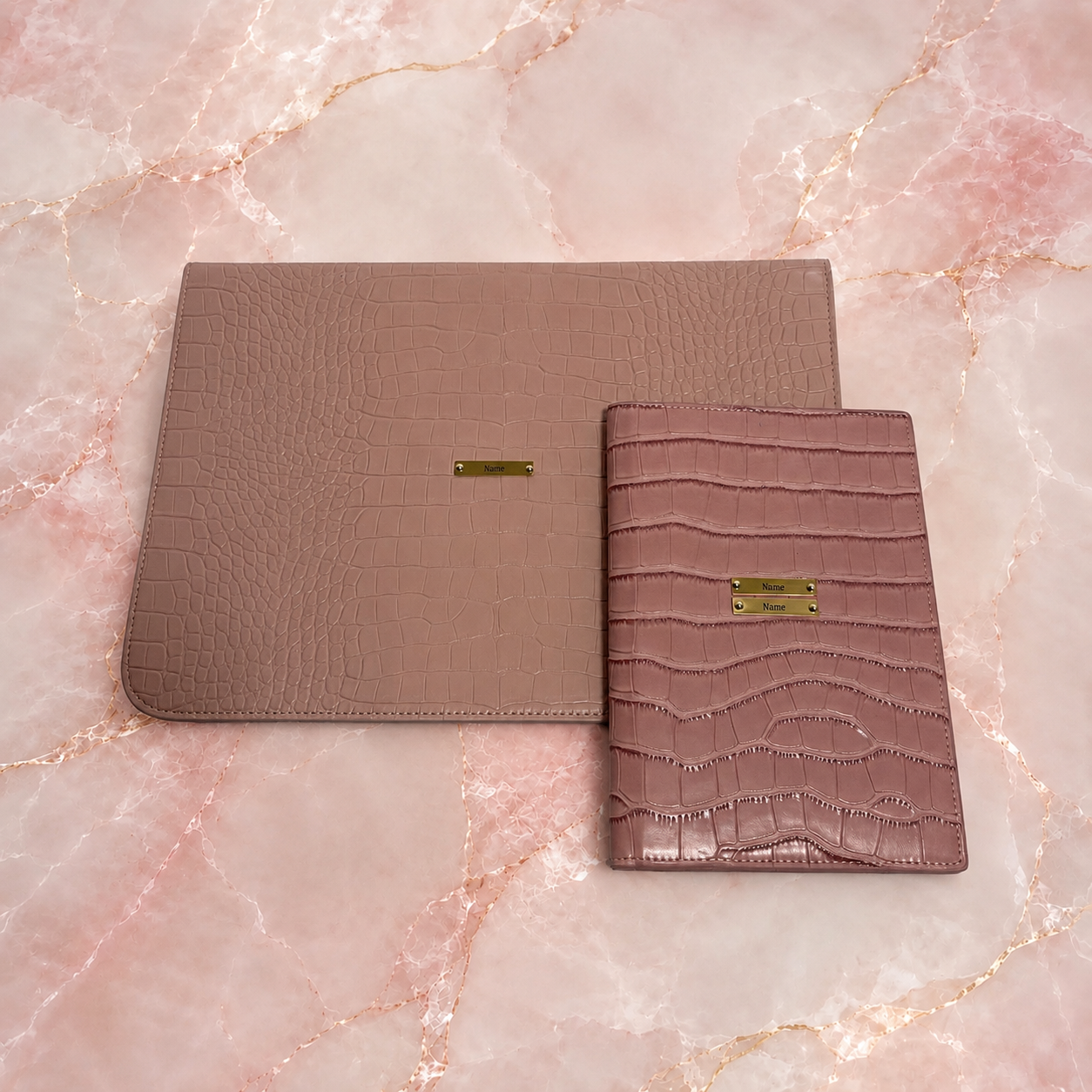 Blush Croco Cover Set