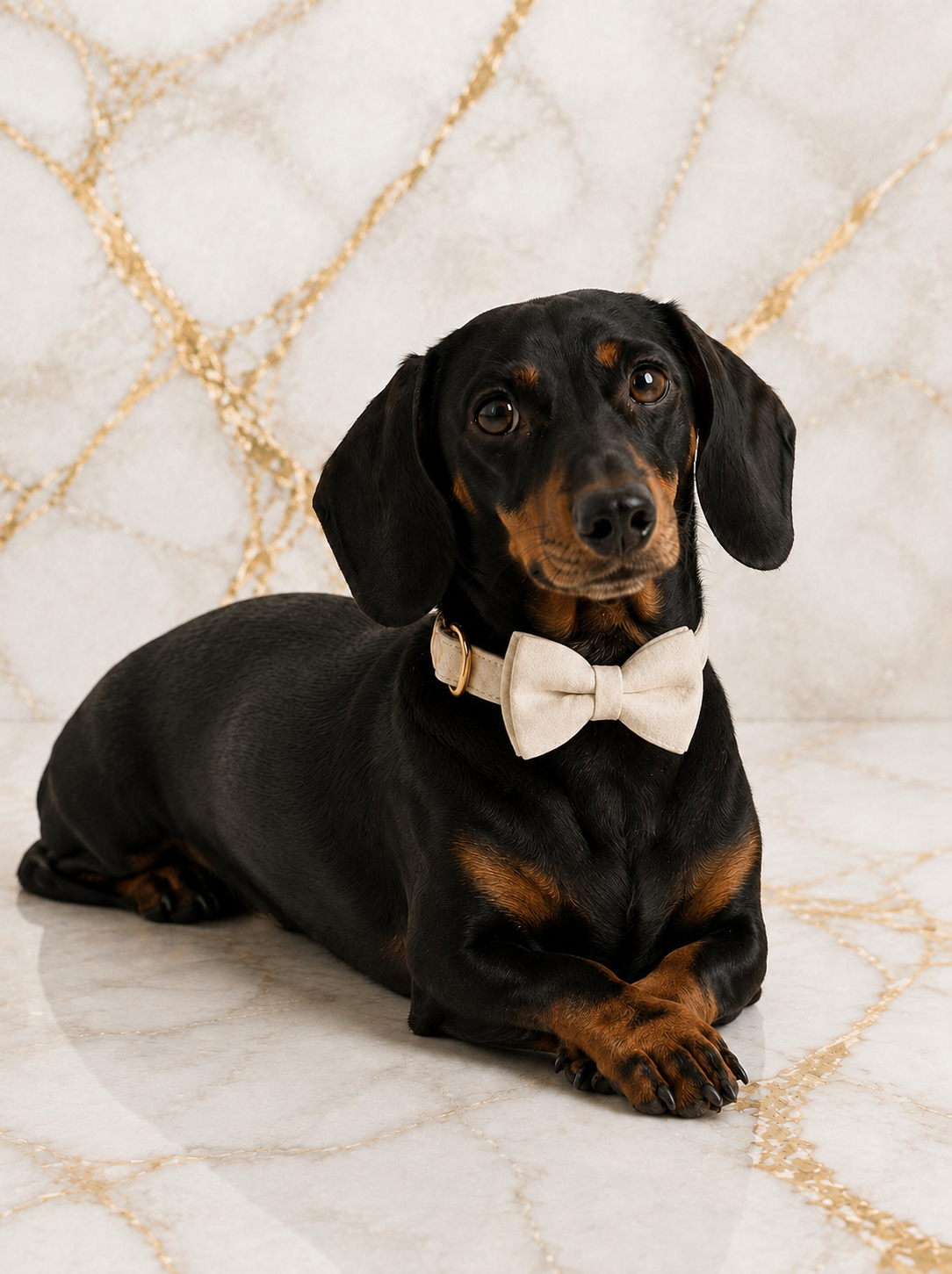 Ivory White Velvet Bow