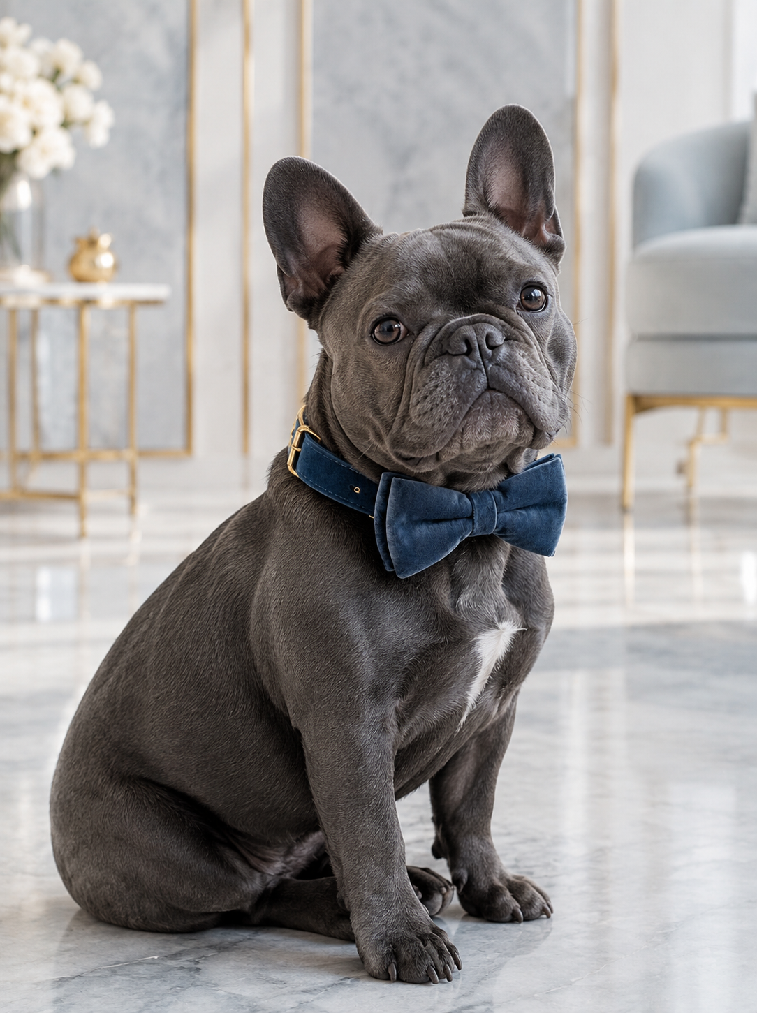 Sky Blue Velvet Bow