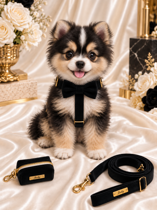 Black Velvet Walking Set